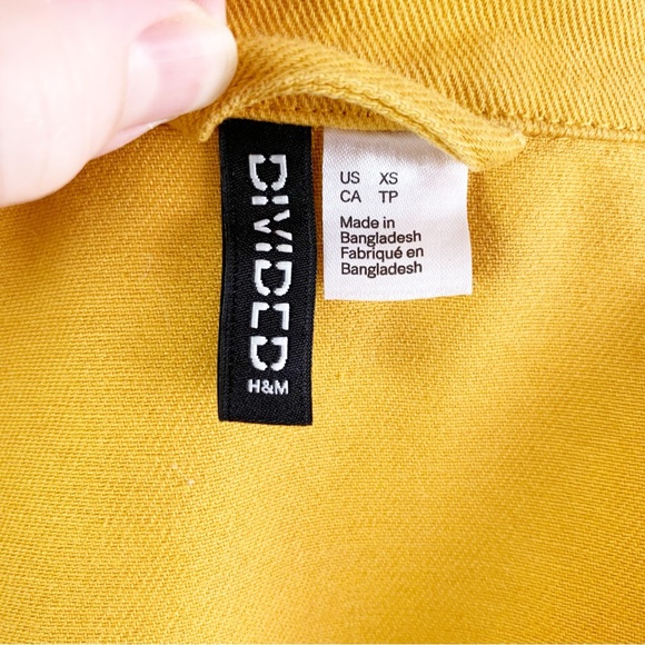 NWOT H&M Mustard Yellow Denim Jacket | XS - Picture 6 of 7